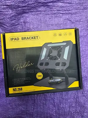 360 Rotating Tablet Desk Stand Holder With USB Cooler