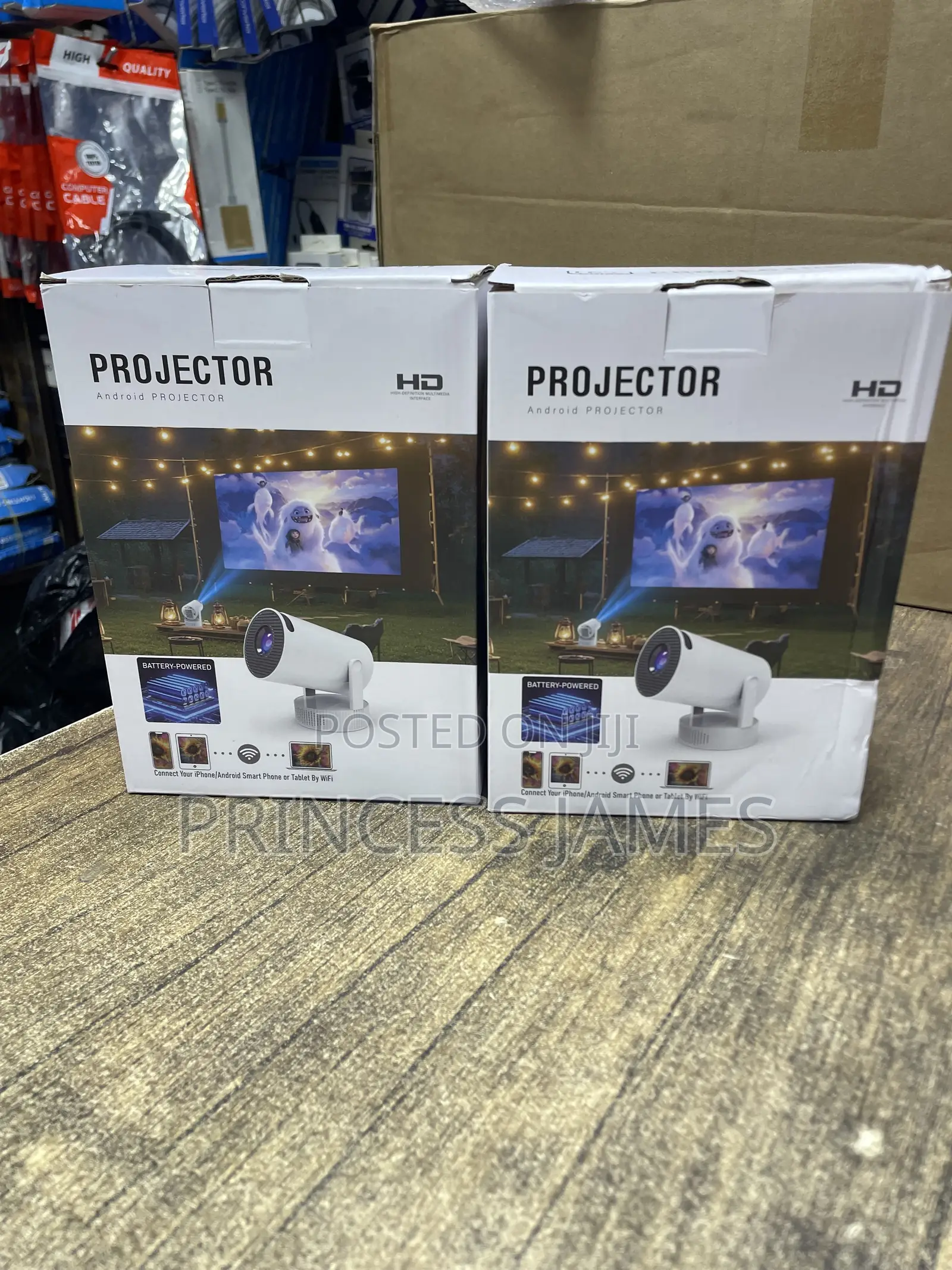 Rechargeable Android Projector