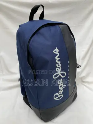 Pepe Jeans London Dulwich Owen Navy Blue Backpack Bag Size Medium