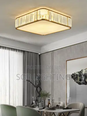 Classic Square Crystal Led Chandelier Is Used for Ceiling