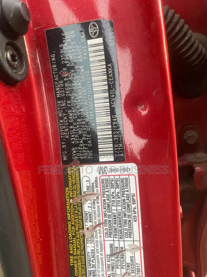 Toyota Camry 2008 Red