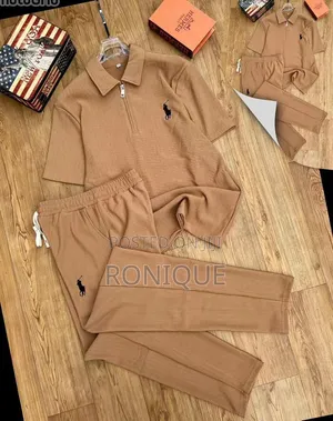 Short-Sleeve Polo-Style Shirt and Trousers