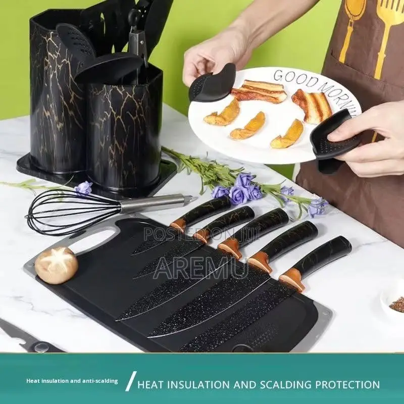 Full Silicone Kitchen Spoon  With Knife