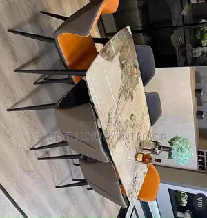 6-Seater Premium Marble Dining Set.