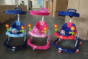 Musical Baby Walker With a Sun Canopy and a Fancy Push Handle