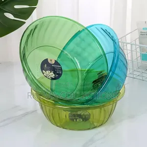 3pcs Big Size Quality Transparent Bowl