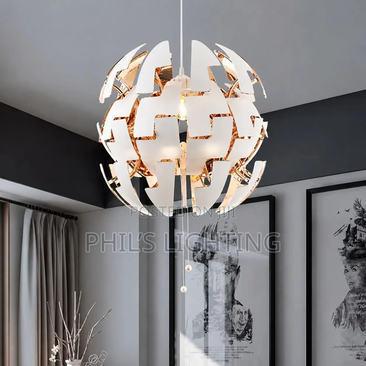 Spherical Shaped Pendant Light
