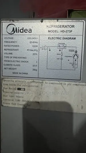 Midea Double Door Fridge