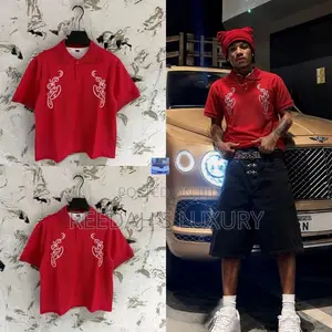 Crimson Scroll Polo Shirt