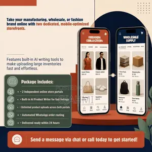 Two-Store E-Commerce Portal Website With AI Copywriter