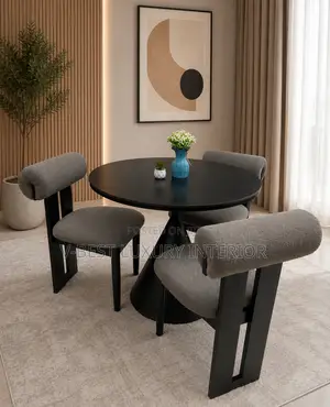 Grey Luxe 3-Seater Dining Set_ Imported Original Dining Set