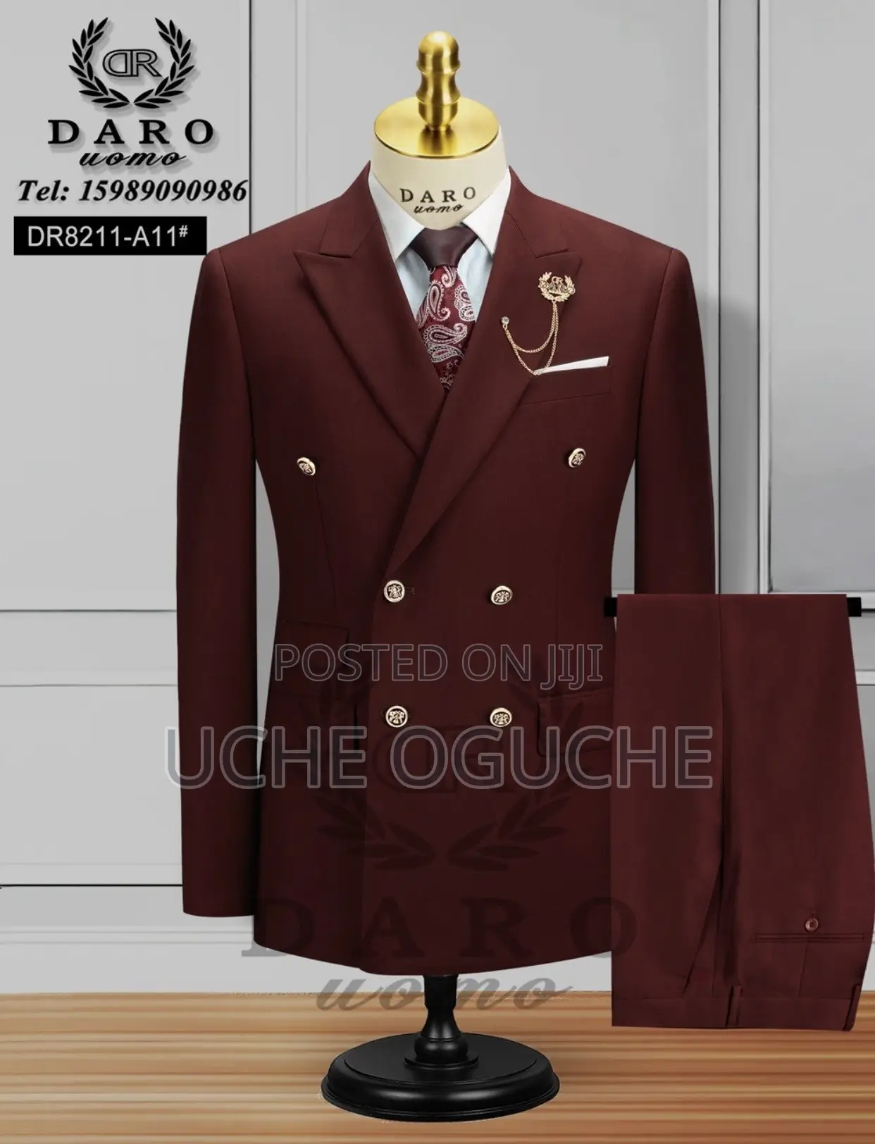 Double Breasted Suit for Men