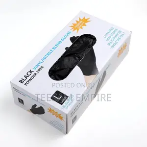 Black Vinyl/Niterile Blend Gloves