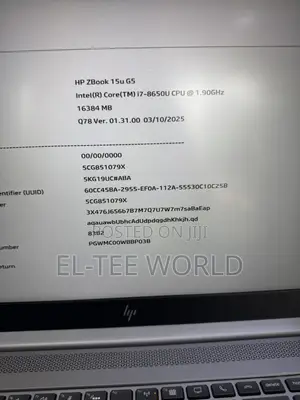 Laptop HP ZBook 15u G5 16GB Intel Core i7 SSD 256GB