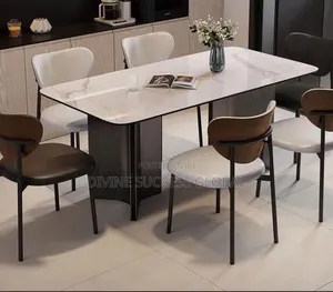 Marble Morden Dining Table With 6 Chairs