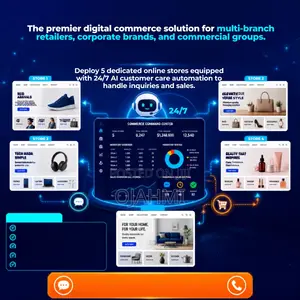 Enterprise 5-Store Commercial Suite Website With AI Bot
