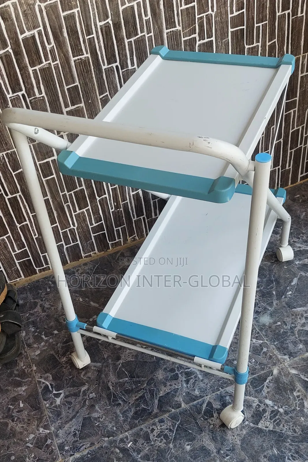 Foldable 2 Tier Multipurpose 4 Wheels Trolley