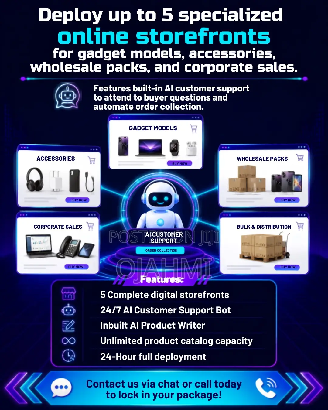 5-Store Digital Commerce Hub Website for Tech Vendors