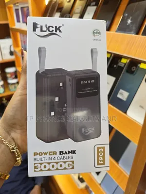 FLCK FPC3 30000mAh Power Bank Built-in 4 Cables LED Display - New