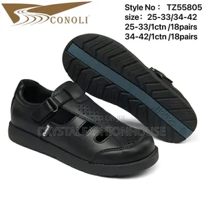 Solid School Shoe. Size 25 to 42