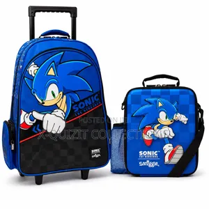 Smiggle Sonic 18-Inch Trolley Bag & Lunch Bag Set