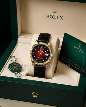 Elegant and Timeless Rolex Leather Watch