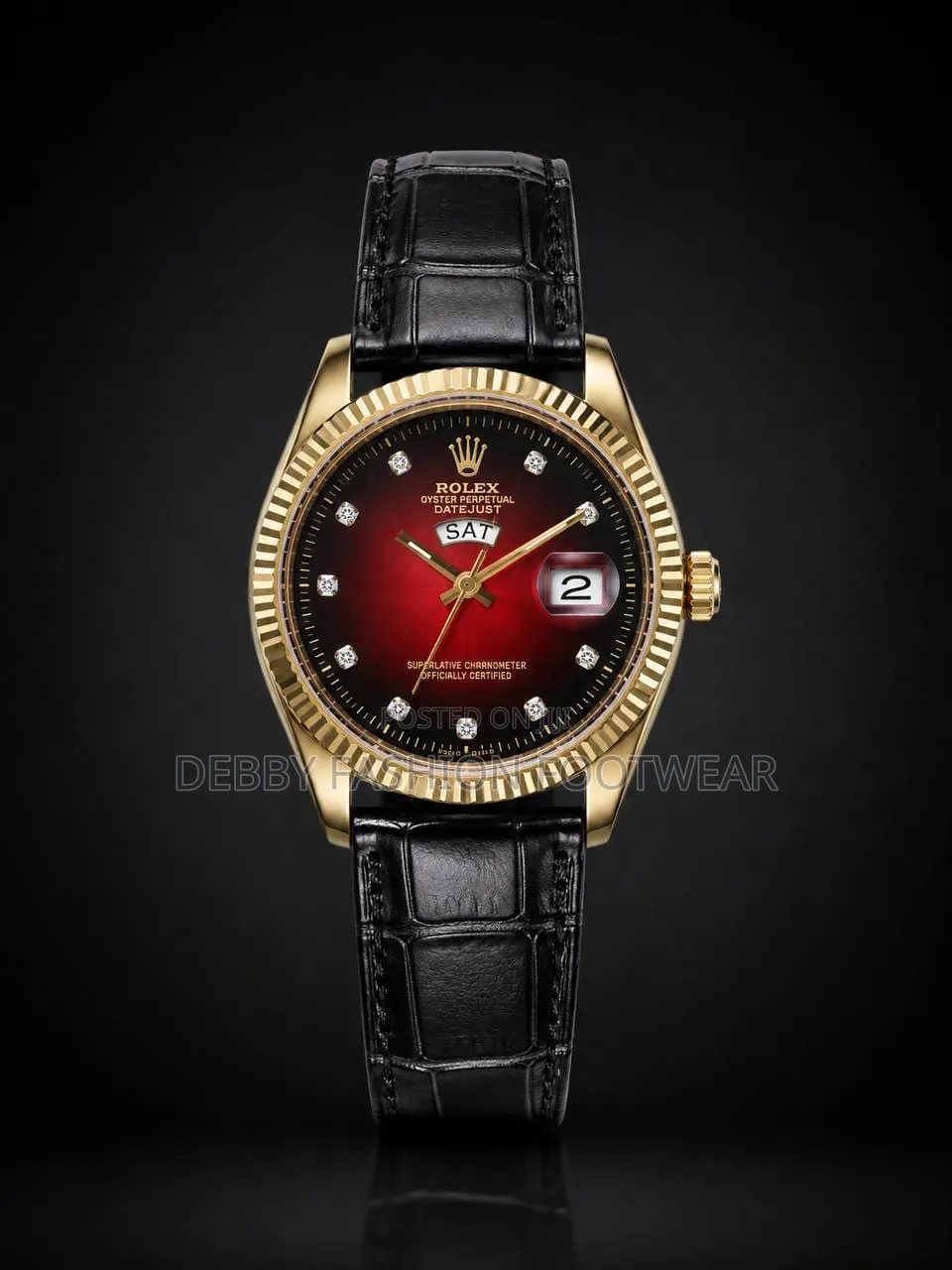 Elegant and Timeless Rolex Leather Watch