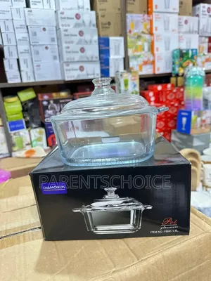 1.5l Diamond Transparent Glass Bowl With Cover