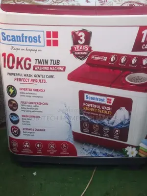 Scanfrost 10kg Manual Washing Machine – Wash & Spin Dryer, Used