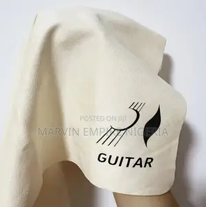 Guitar Imprint Suede Microfiber Wipe Cloth for Instrument Cleaning
