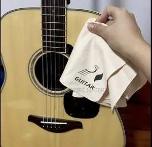 Guitar Imprint Suede Microfiber Wipe Cloth for Instrument Cleaning