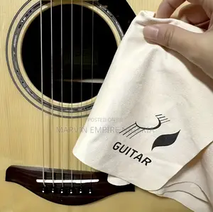Guitar Imprint Suede Microfiber Wipe Cloth for Instrument Cleaning
