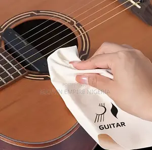 Guitar Imprint Suede Microfiber Wipe Cloth for Instrument Cleaning