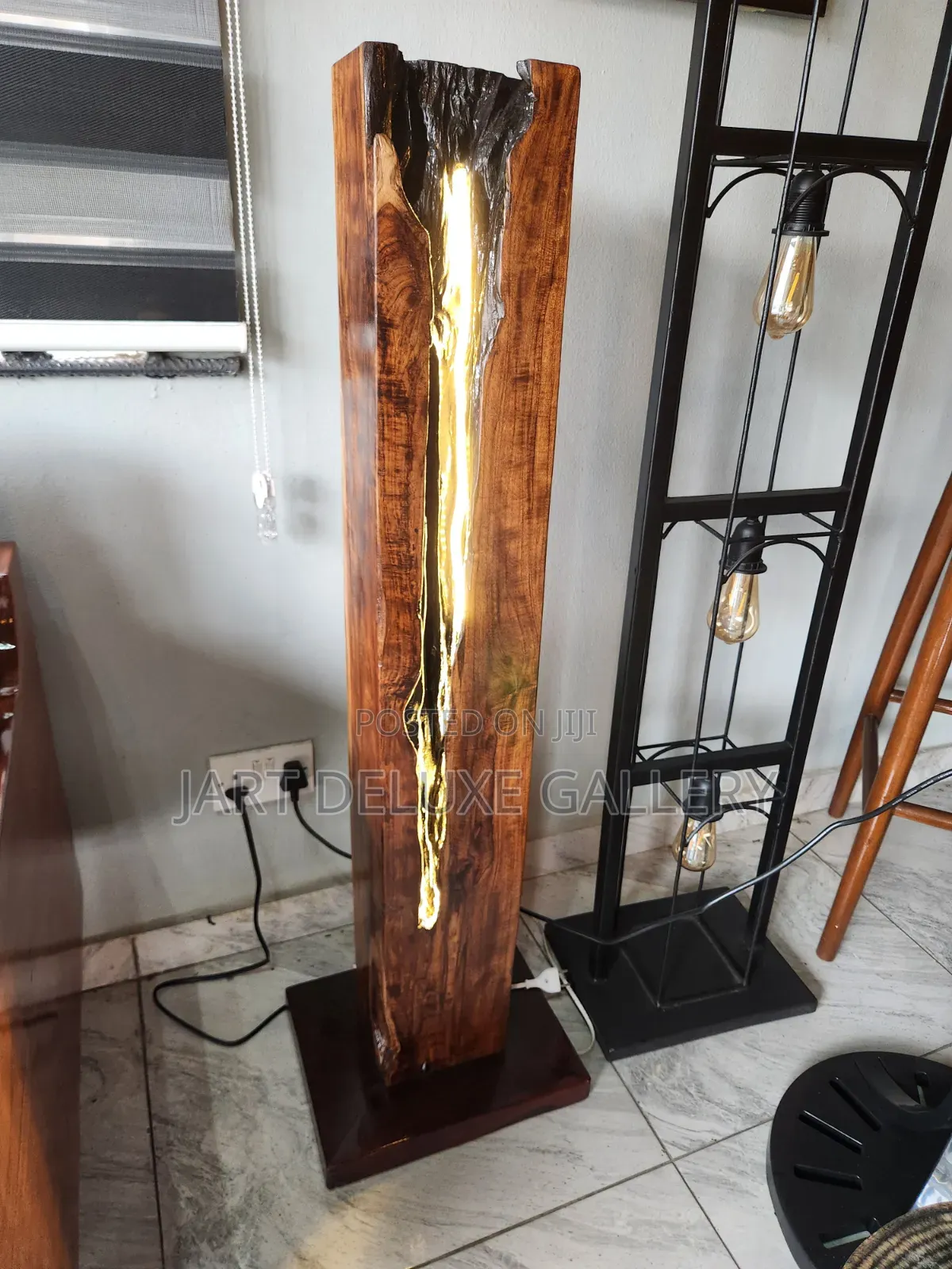 Decorative Rustic Wooden Standing Light
