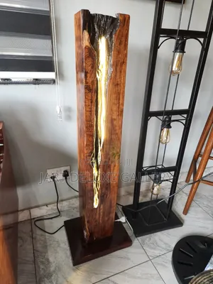 Decorative Rustic Wooden Standing Light