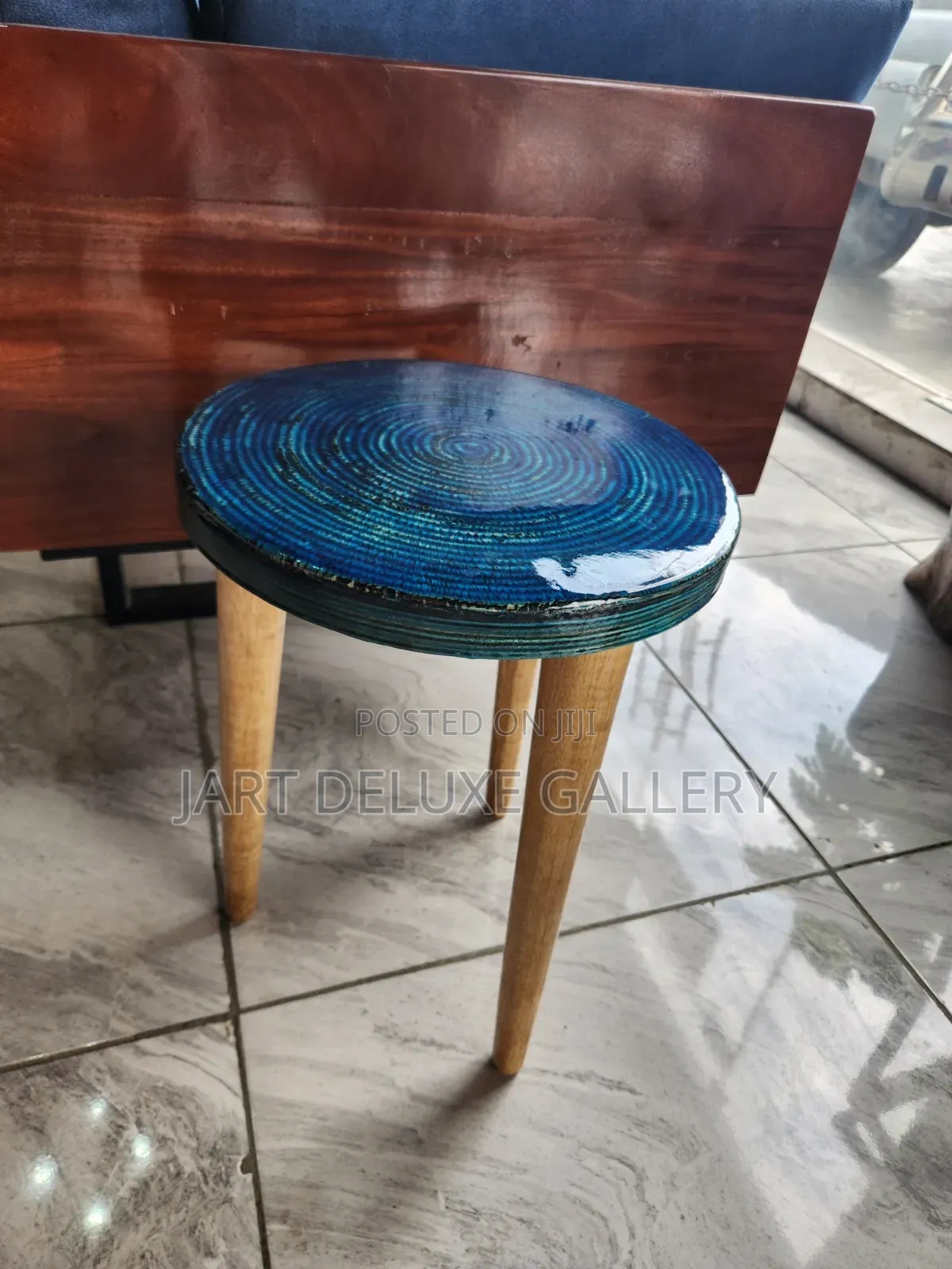 Stylish Wooden Epoxy Coated Side Table