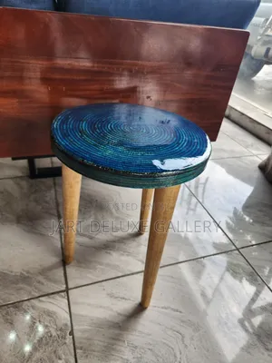 Stylish Wooden Epoxy Coated Side Table
