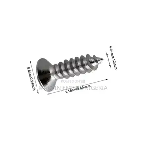 18pcs Guitar Pickguard Screws, Chrome, Type 3 Silver
