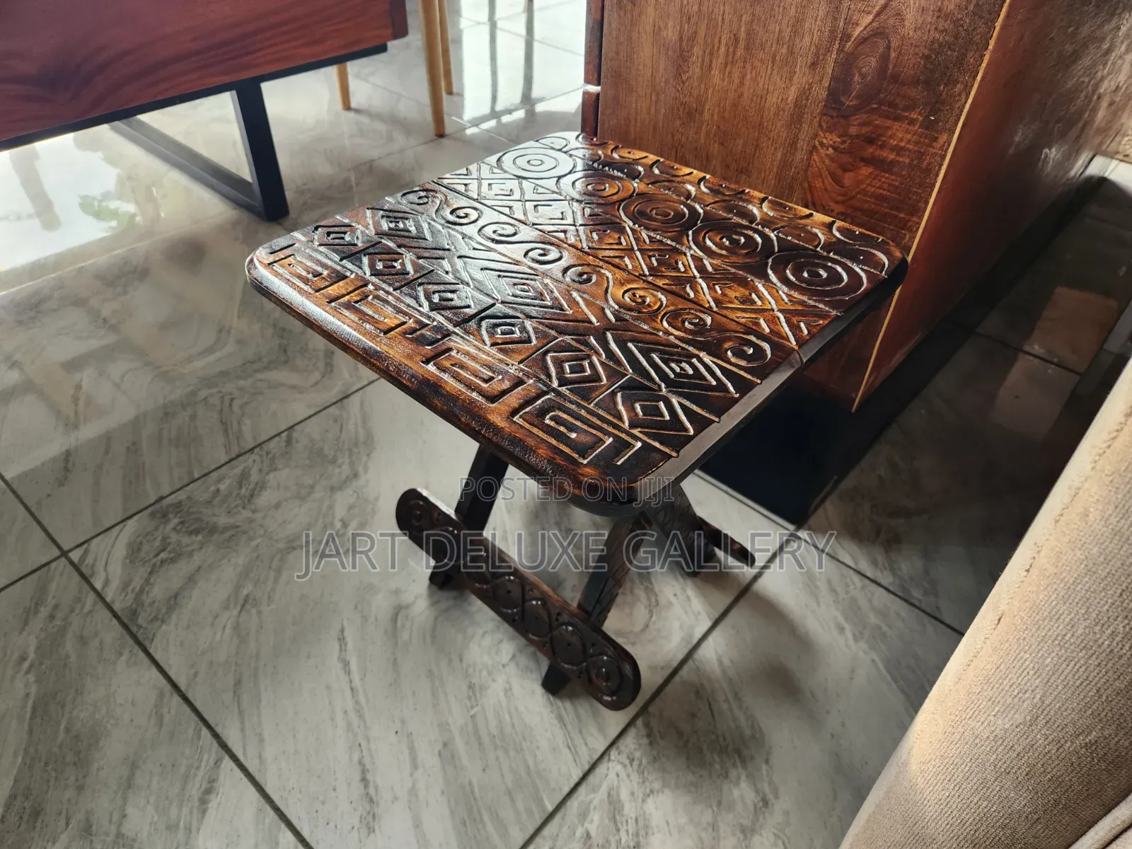 Stylish Wooden African Crafted Side Table