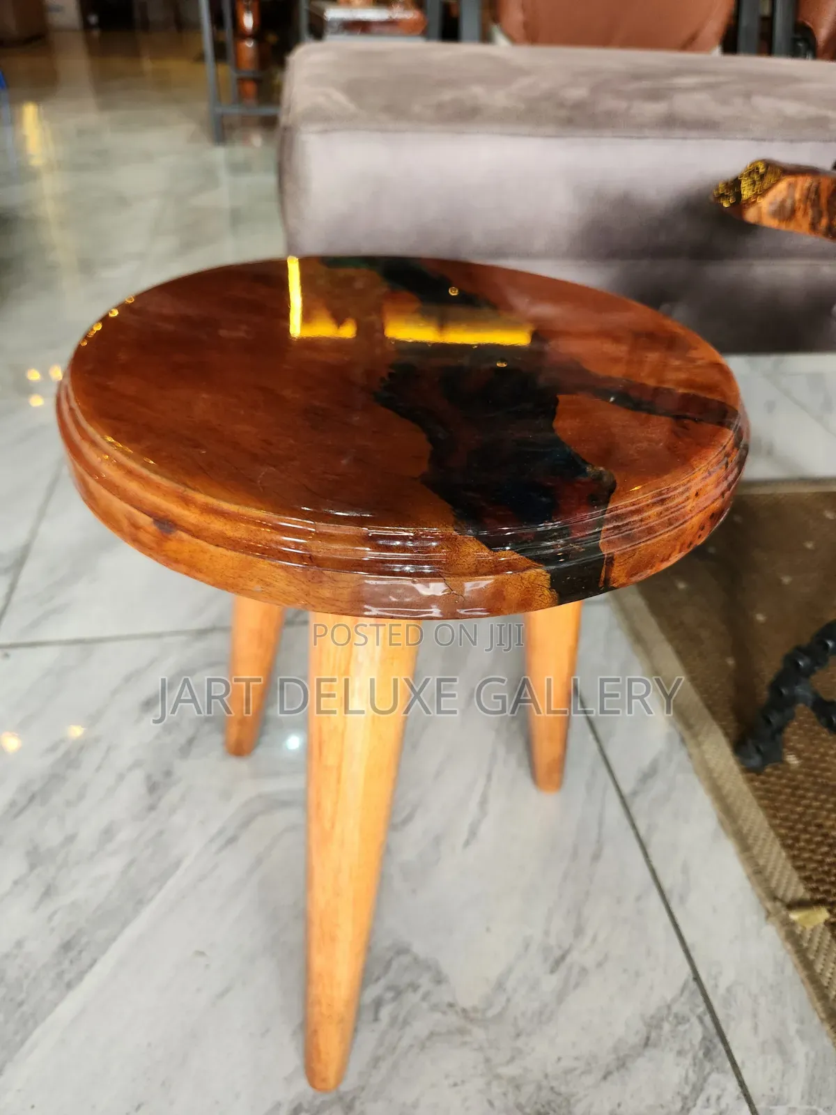 Epoxy Wooden Side Table
