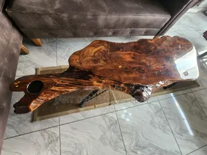 Live-Edge Wooden Epoxy Coated Table