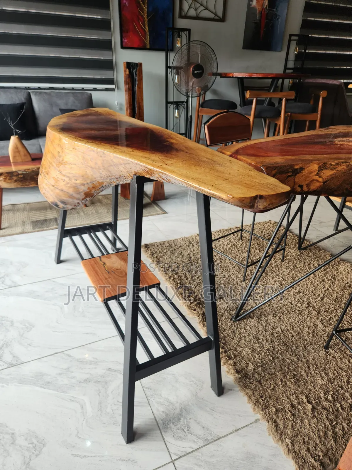 Unique Epoxy Wooden Console Table