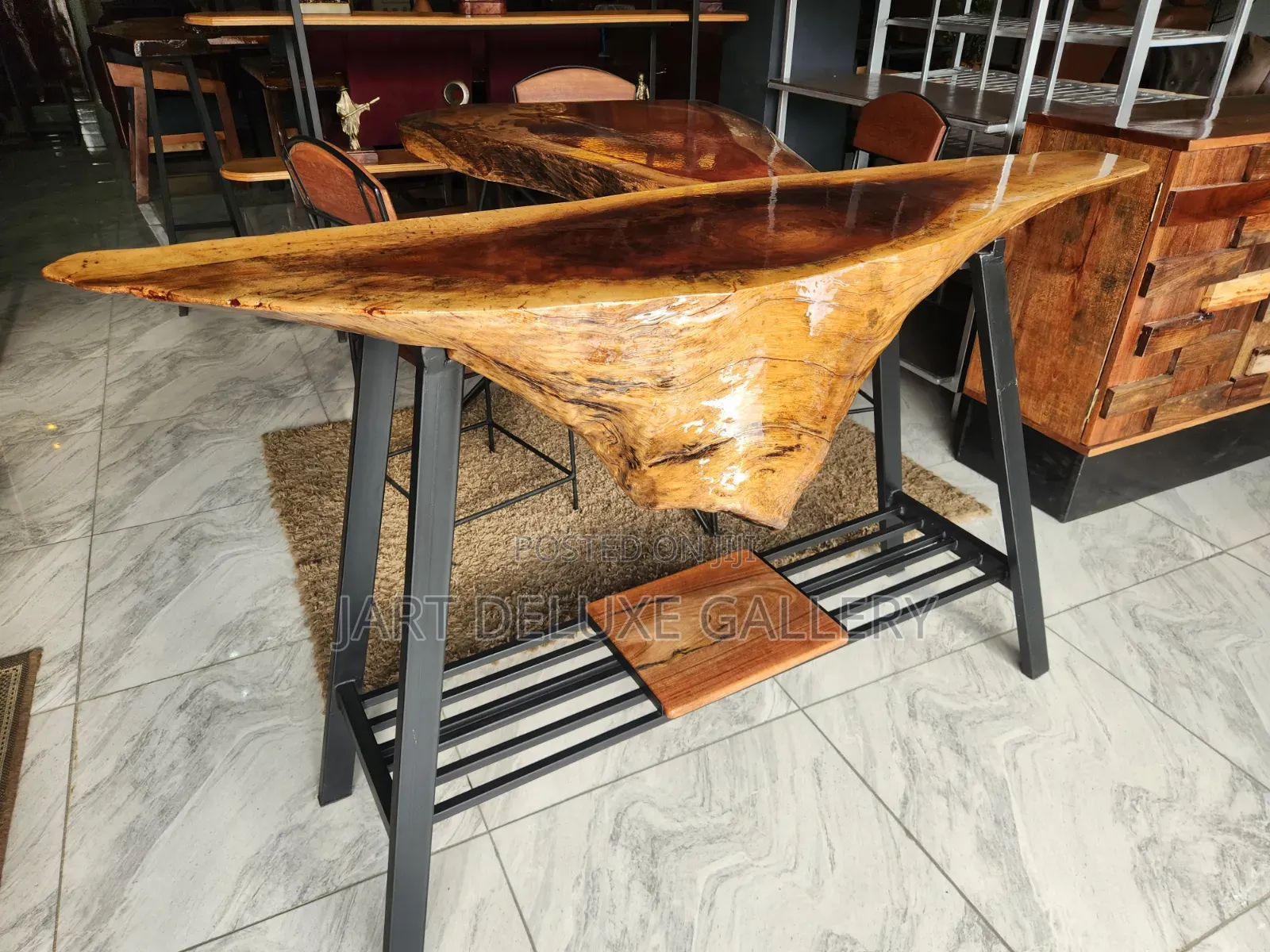 Stylish Wooden Epoxy Console