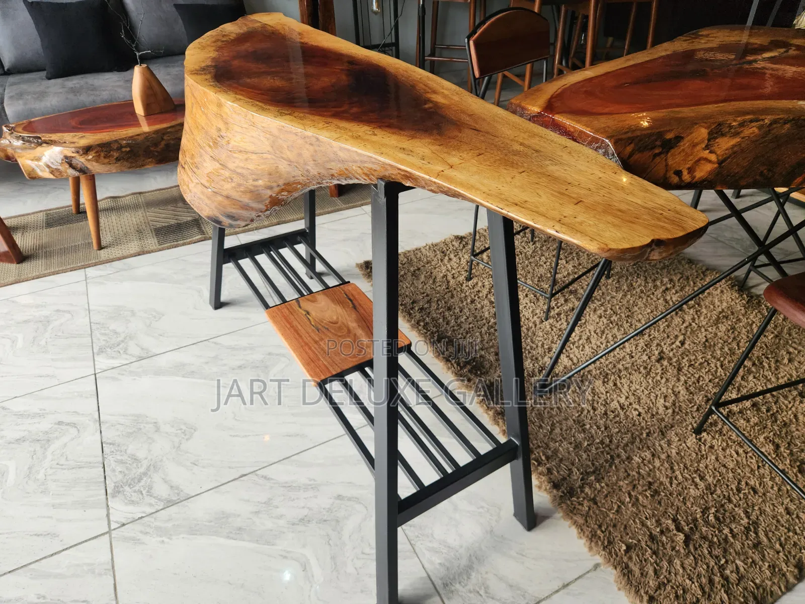 Stylish Wooden Epoxy Console
