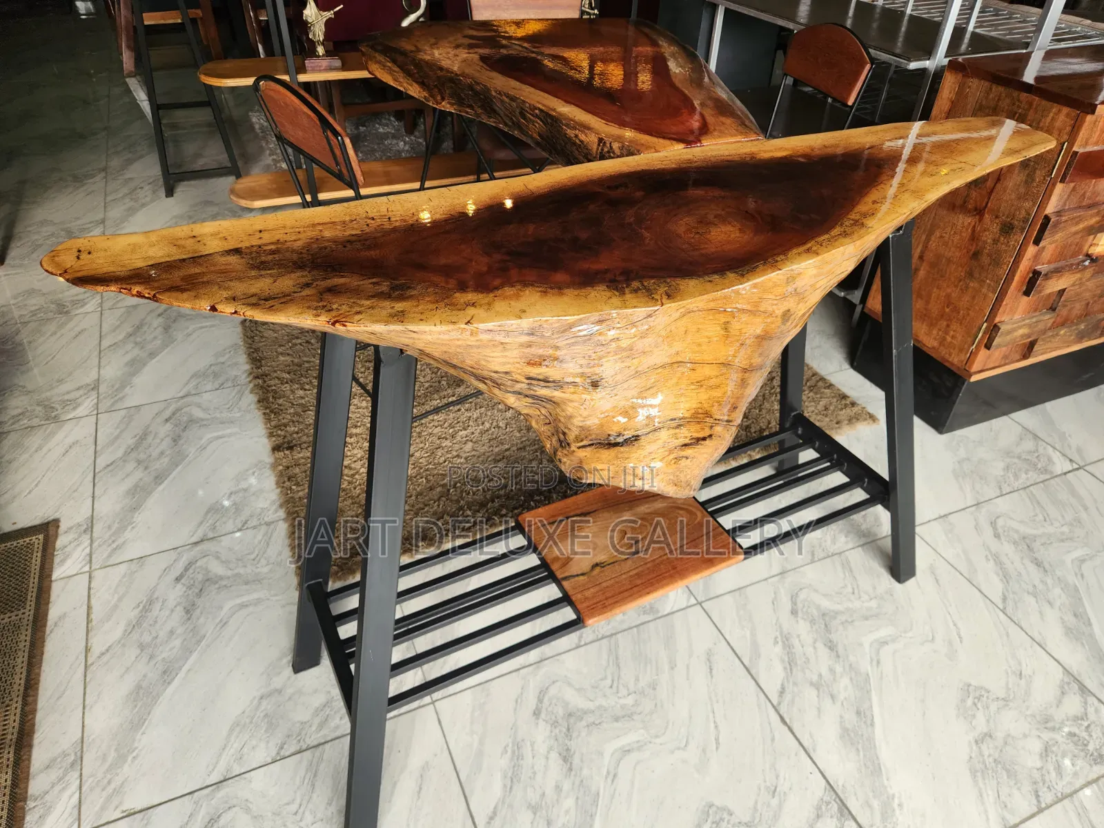 Stylish Wooden Epoxy Console