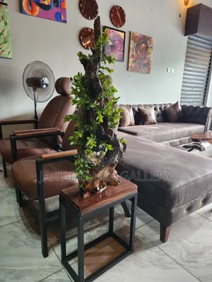 Driftwood Planter With Artificial Plant