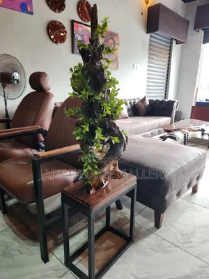 Driftwood Planter With Artificial Plant