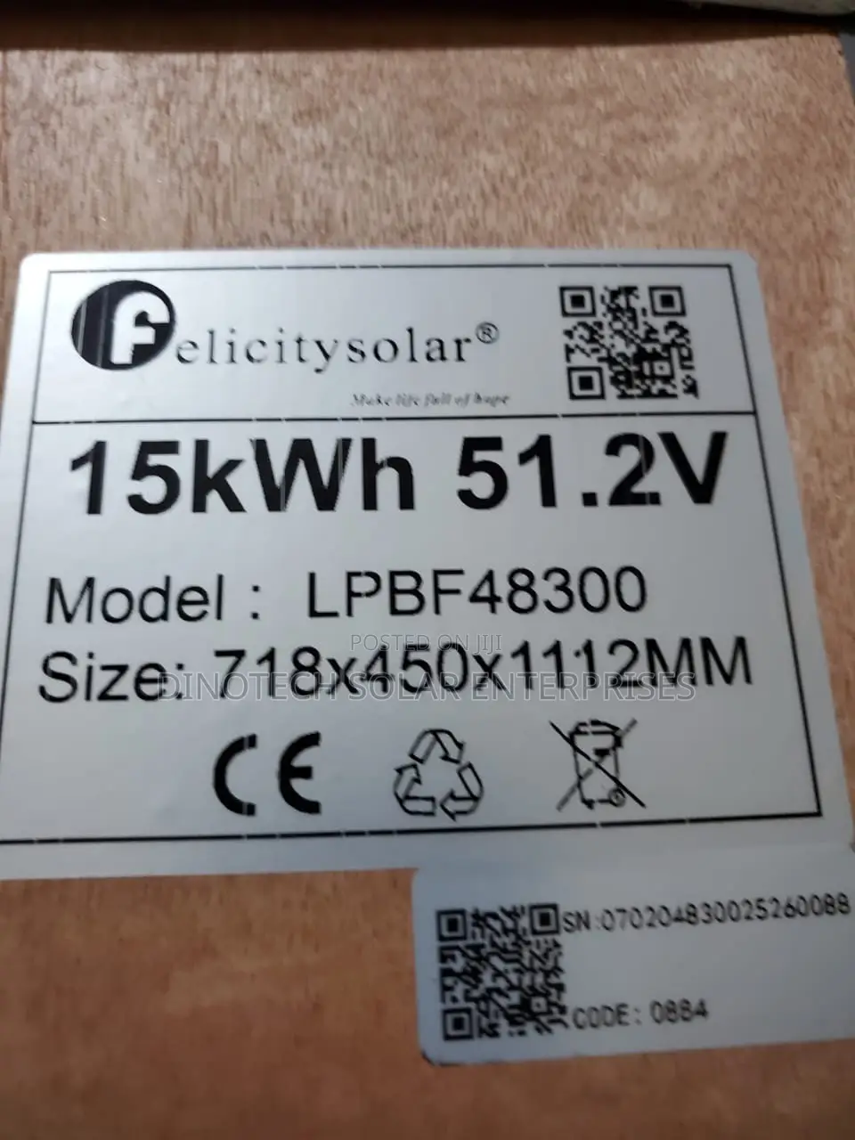 Felicity 15kwh 48v Solar Lithium Battery