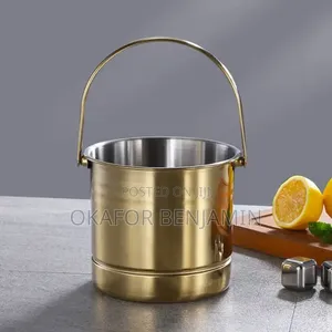 High Quality Stainless Gold Ice Bucket