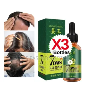 7 Days Ginger Germinal Hair Growth Oil - King of Ginger X 3 Bottles